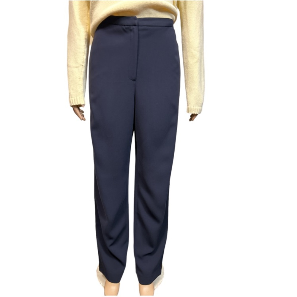 Vintage Jones New York Trousers Pants Navy Blue High Waist straight leg size 12
